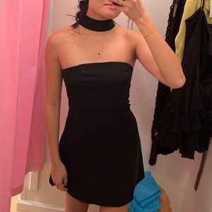 Le Lis black strapless dress with choker, small BRAND NEW